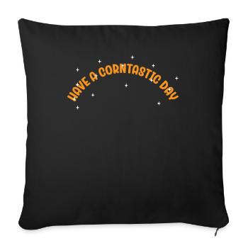 Passez une journée cornastique - Housse de coussin décorative 45 x 45 cm - noir - Devant