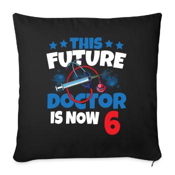 Ce futur médecin est maintenant l’enfant d’un médecin au 6ème siècle. - Housse de coussin décorative 45 x 45 cm - noir - Devant