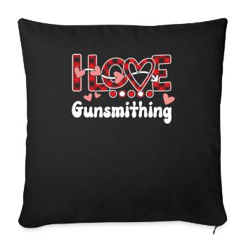I Love Gunsmithing Girls Gunsmithing - Sofa pillowcase 17,3'' x 17,3'' (45 x 45 cm) - black - Front