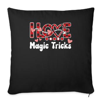 I Love Magic Tricks Girls Magic Tricks - Sofakissenbezug 45 x 45 cm - Schwarz - Vorne