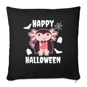 Axolotl Happy Halloween Cute Vampire Costume - Sofa pillowcase 17,3'' x 17,3'' (45 x 45 cm) - black - Front