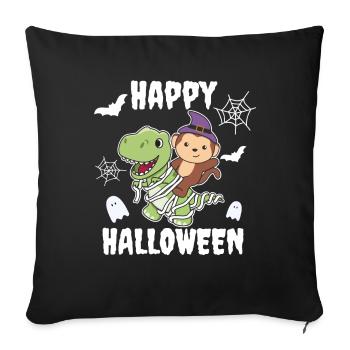 Monkey Happy Halloween T-Rex Mummy Costume - Sofa pillowcase 17,3'' x 17,3'' (45 x 45 cm) - black - Front