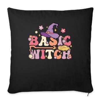 Basic witch Halloween Hexe Groovy Halloween - Sofa pillowcase 17,3'' x 17,3'' (45 x 45 cm) - black - Front