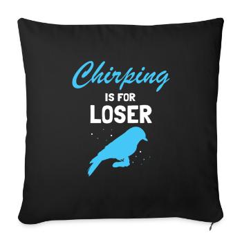 Australian King Fisherman and Lanchender Bird - Sofa pillowcase 17,3'' x 17,3'' (45 x 45 cm) - black - Front
