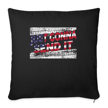 Just Gonna Send It American Flag Motocross - Sofakissenbezug 45 x 45 cm - Schwarz - Vorne
