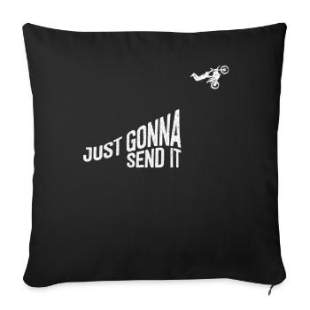 Just Gonna Send It American Flag Motocross - Sofakissenbezug 45 x 45 cm - Schwarz - Vorne