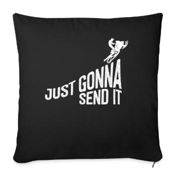 Just Gonna Send It American Flag Motocross - Sofakissenbezug 45 x 45 cm - Schwarz - Vorne
