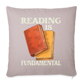 Reading Is Fundamental - Sofa pillowcase 17,3'' x 17,3'' (45 x 45 cm) - light taupe - Front