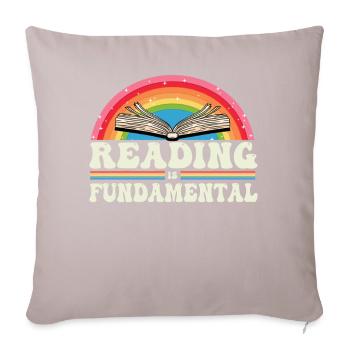 Reading Is Fundamental - Sofa pillowcase 17,3'' x 17,3'' (45 x 45 cm) - light taupe - Front
