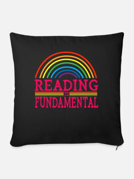 Reading Is Fundamental - Sofakissenbezug 45 x 45 cm - Schwarz