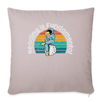 Reading Is Fundamental - Sofa pillowcase 17,3'' x 17,3'' (45 x 45 cm) - light taupe - Front