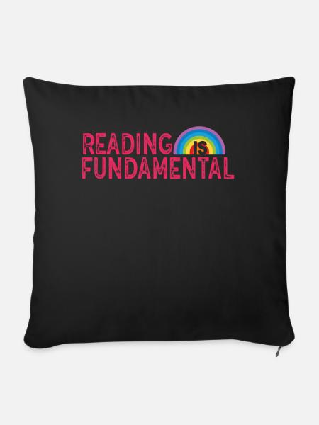 Reading Is Fundamental - Sofakissenbezug 45 x 45 cm - Schwarz