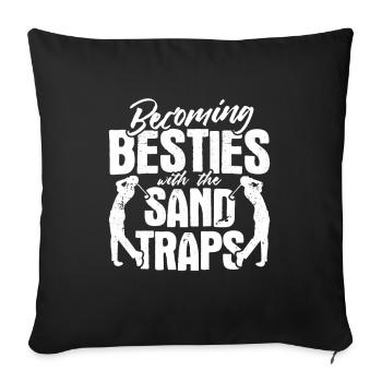 Golfplatz zum Golfen Golf - Sofakissenbezug 45 x 45 cm - Schwarz - Vorne