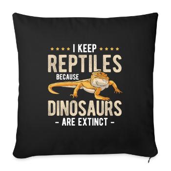 Eidechsen Für Besitzer Von Reptilien - Sofakissenbezug 45 x 45 cm - Schwarz - Vorne