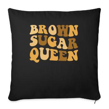 Brown Sugar Queen Pride Black Melanin Pride - Sofa pillowcase 17,3'' x 17,3'' (45 x 45 cm) - black - Front