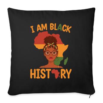 I'm Black Story Mother's Day Juneteenth - Sofa pillowcase 17,3'' x 17,3'' (45 x 45 cm) - black - Front