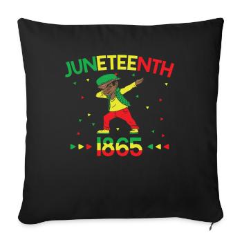 Juneteenth 1865 Black Declaration of Freedom - Sofa pillowcase 17,3'' x 17,3'' (45 x 45 cm) - black - Front