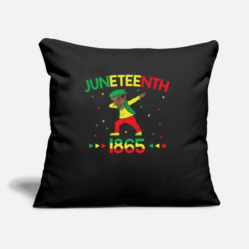Juneteenth 1865 Déclaration noire de liberté Housse de coussin décorative 45 x 45 cm