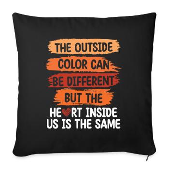 The exterior color may be different - Sofa pillowcase 17,3'' x 17,3'' (45 x 45 cm) - black - Front