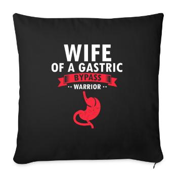 Gastric Bypass and Gastric Bypass Operation Design - Sofa pillowcase 17,3'' x 17,3'' (45 x 45 cm) - black - Front