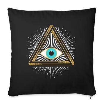 Egypte Antique Souvenir Egyptien Historique Egyptien - Housse de coussin décorative 45 x 45 cm - noir - Devant