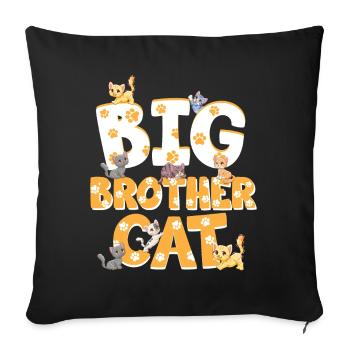 Big Brother Cat Colorful Cats Funny - Sofa pillowcase 17,3'' x 17,3'' (45 x 45 cm) - black - Front