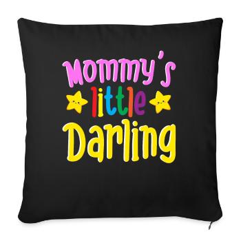 Mommy's Little Darling Cute Kiddie Stars Kinder - Sofakissenbezug 45 x 45 cm - Schwarz - Vorne