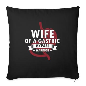 Gastric Bypass and Gastric Bypass Operation Design - Sofa pillowcase 17,3'' x 17,3'' (45 x 45 cm) - black - Front