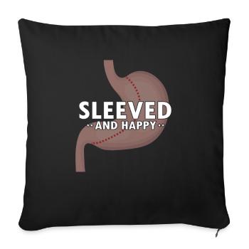 Gastric Bypass and Gastric Bypass Operation Design - Sofa pillowcase 17,3'' x 17,3'' (45 x 45 cm) - black - Front