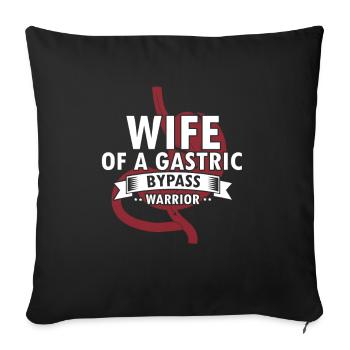 Conception de pontage gastrique et de pontage gastrique - Housse de coussin décorative 45 x 45 cm - noir - Devant
