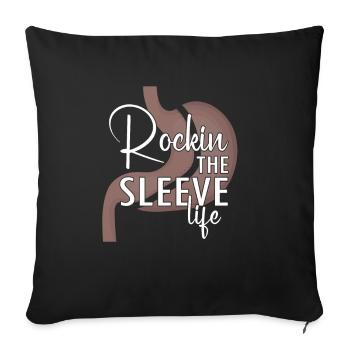Gastric Bypass and Gastric Bypass Operation Design - Sofa pillowcase 17,3'' x 17,3'' (45 x 45 cm) - black - Front