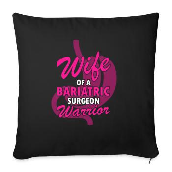 Conception de pontage gastrique et de pontage gastrique - Housse de coussin décorative 45 x 45 cm - noir - Devant