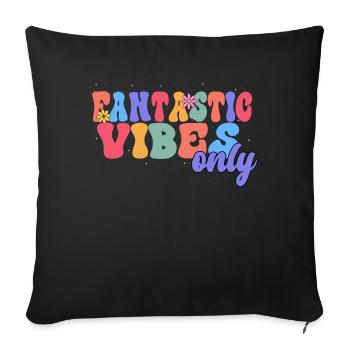 Fantastic Vibes Nur Florist Botanical Flower - Sofakissenbezug 45 x 45 cm - Schwarz - Vorne