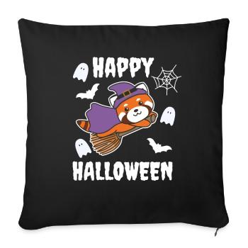 Red Panda Joyeux Halloween Enfants Sorcières Costume - Housse de coussin décorative 45 x 45 cm - noir - Devant