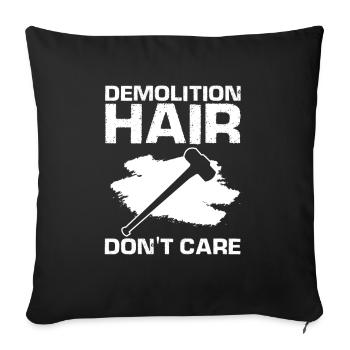 Conception de démolition et de rénovation de maisons - Housse de coussin décorative 45 x 45 cm - noir - Devant