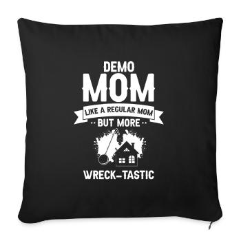 House demolition and house renovation - Sofa pillowcase 17,3'' x 17,3'' (45 x 45 cm) - black - Front
