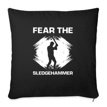 House Demolition and Renovation Design - Sofa pillowcase 17,3'' x 17,3'' (45 x 45 cm) - black - Front