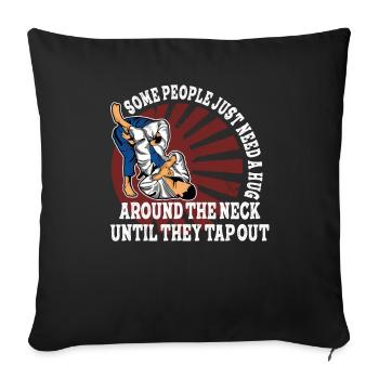 Some People Just Need A Hug Cage Fighter - Sofa pillowcase 17,3'' x 17,3'' (45 x 45 cm) - black - Front