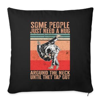 Certaines personnes ont juste besoin d’un combattant en cage câlin - Housse de coussin décorative 45 x 45 cm - noir - Devant