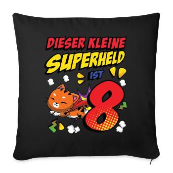 Dieser Kleine Superheld Ist 8 Cat Owner 8th - Sofakissenbezug 45 x 45 cm - Schwarz - Vorne