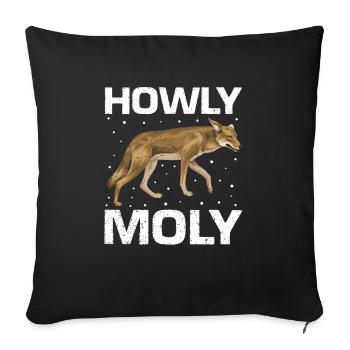 Capture de coyotes et conception de chasseur de coyotes - Housse de coussin décorative 45 x 45 cm - noir - Devant