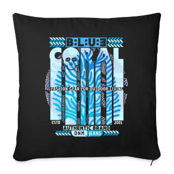 Vintage Fashion Design, Clothing Label, Birthday - Sofa pillowcase 17,3'' x 17,3'' (45 x 45 cm) - black - Front