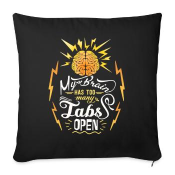 Dicton motivant, dicton drôle, résolution de problèmes - Housse de coussin décorative 45 x 45 cm - noir - Devant