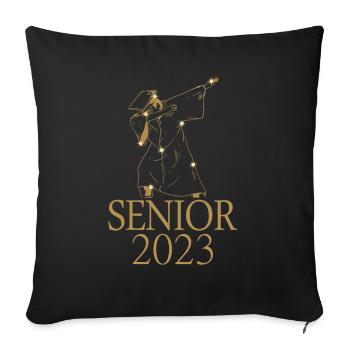 Senior 2023 Dabbing Dab of 2023 Seniors Graduation - Sofa pillowcase 17,3'' x 17,3'' (45 x 45 cm) - black - Front