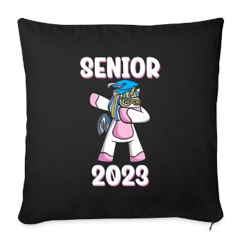 Senior 2023 Dabbing Dab de 2023 Seniors Graduation - Housse de coussin décorative 45 x 45 cm - noir - Devant