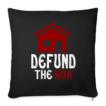 Defund The HOA - Sofa pillowcase 17,3'' x 17,3'' (45 x 45 cm) - black - Front
