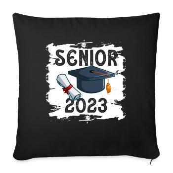 Senior 2023 Dabbing Dab of 2023 Seniors Graduation - Sofa pillowcase 17,3'' x 17,3'' (45 x 45 cm) - black - Front
