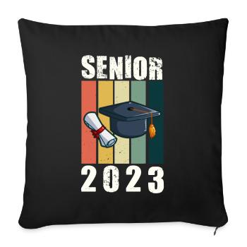 Senior 2023 Dabbing Dab de 2023 Seniors Graduation - Housse de coussin décorative 45 x 45 cm - noir - Devant