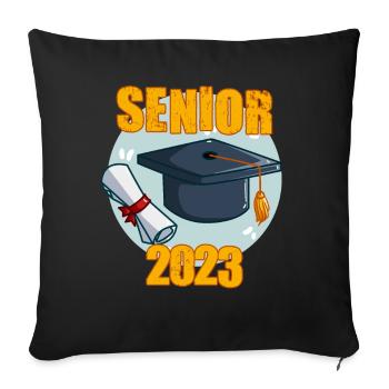 Senior 2023 Dabbing Dab of 2023 Seniors Graduation - Sofa pillowcase 17,3'' x 17,3'' (45 x 45 cm) - black - Front