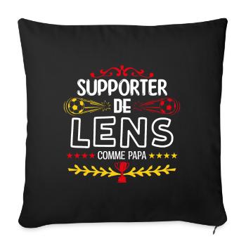 Je Suis Un Supporter De Lens Parfait - Housse de coussin décorative 45 x 45 cm - noir - Devant